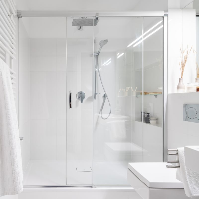 Modern Shower with Glass Walls